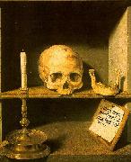 BRUYN, Barthel, Vanitas still life from the reverse of